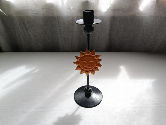 Sun Candle Holder Iron Swedish Vintage - Etsy