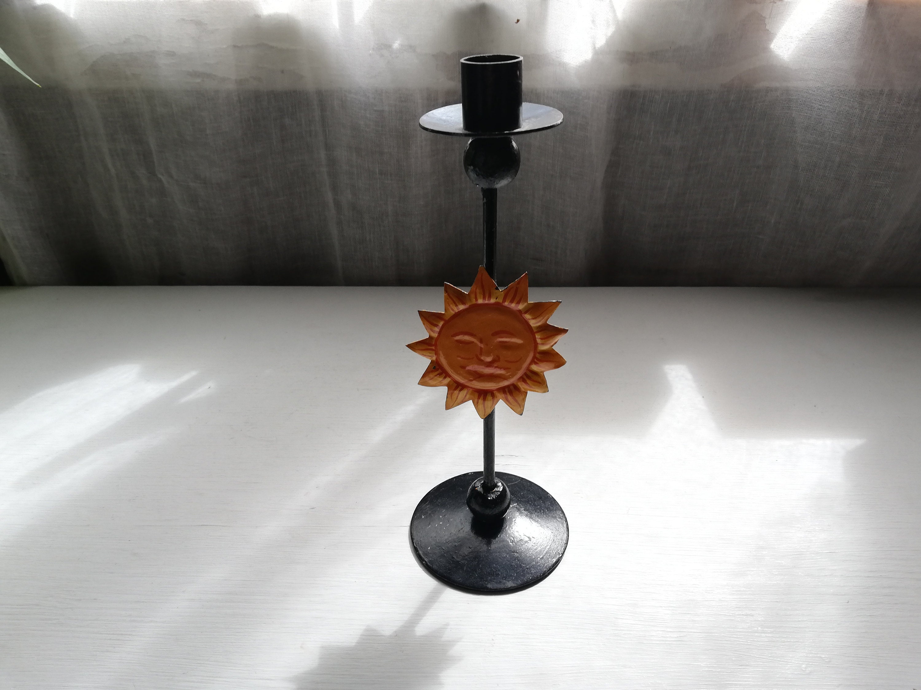 Sun Candle Holder Iron Swedish Vintage - Etsy