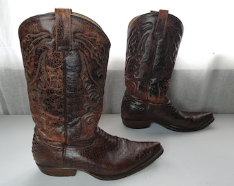 Buffalo Cowboy Boots - Westernstiefel - Größe 43 EUR, 10,5 US, 9,5 UK. Hergestellt in ITALIEN