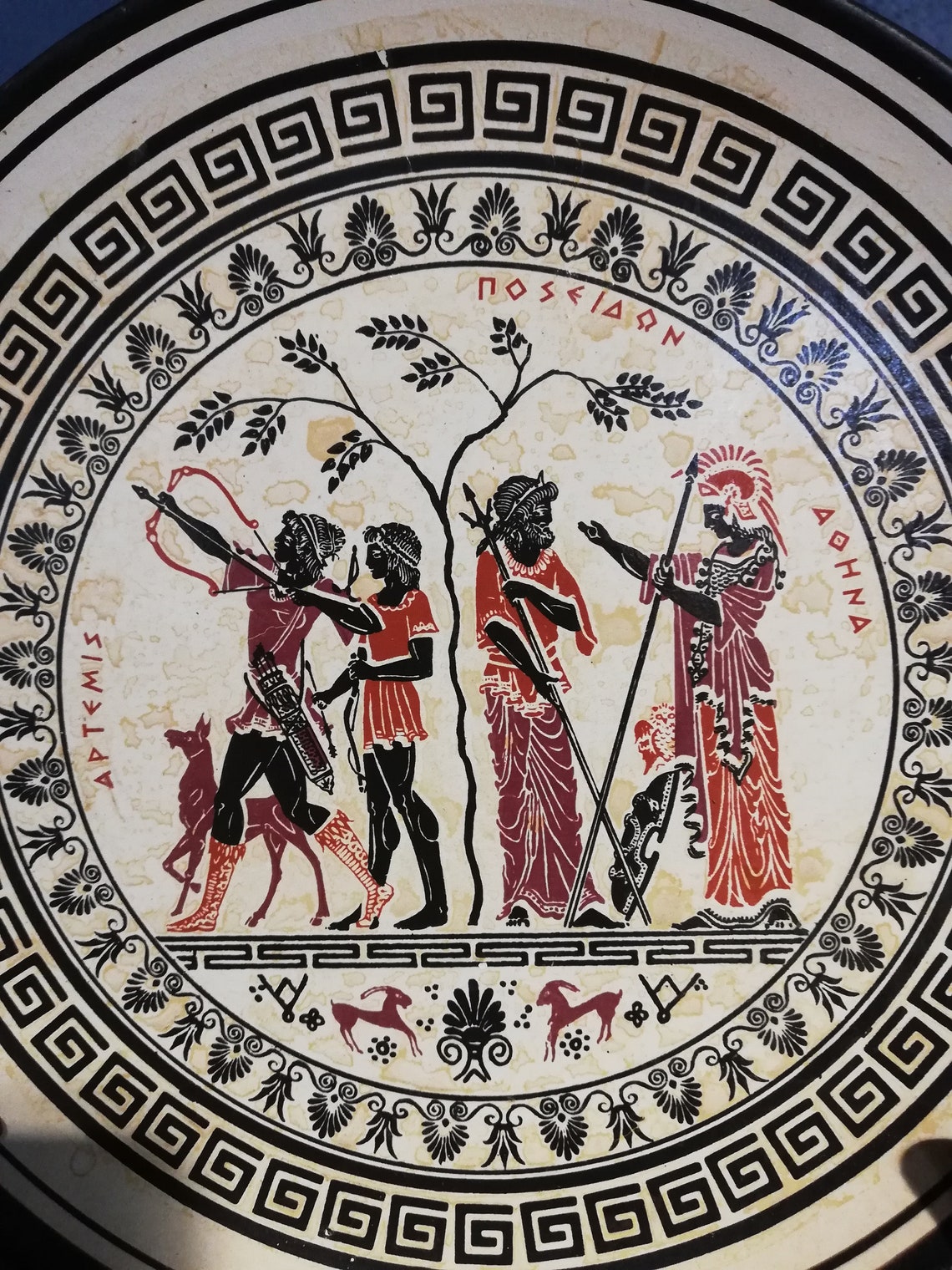 Wall Decor Greek Pottery Wall Hanging Beautiful Greek Vintage Etsy