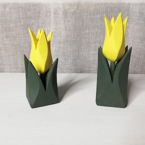 A pair Wooden Tulips