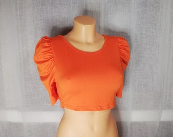 Orange Crop Top, Size S - SKUE - Vintage item