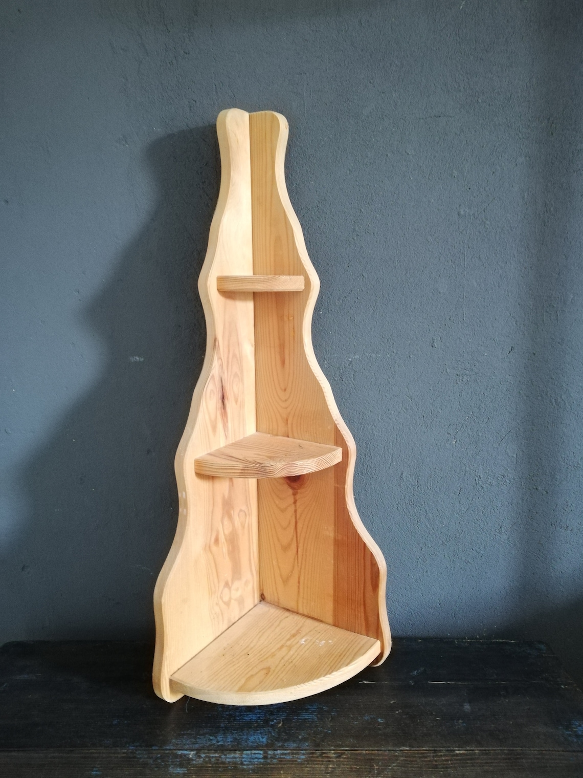 Swedish Corner Shelf Natural Woodenvintage Etsy UK