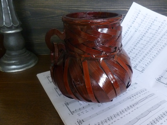 装飾的なヴィンテージ木製花瓶 - Etsy 日本