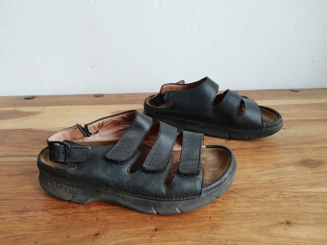 Womens Orthopaedic Footwear / Cambrian / Black Leather Sandals - Etsy UK