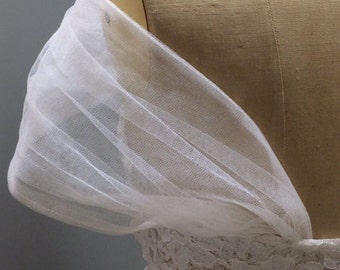 DETACHABLE tulle wedding dress STRAPS ivory white black bolero shawl chiffon bridal silk cape jacket lace sleeves strapless corset ballgown