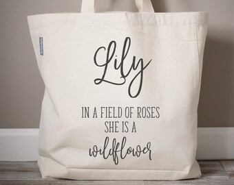Personalized Cotton Tote Bag | Custom Monogrammed Design
