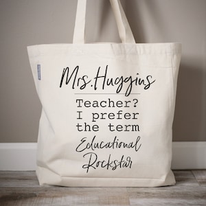 Teacher Gift | Back to School Teacher Gift | Personalized Teacher Gift | Teacher Tote Bag | Teacher Bag | Monogrammed Tote Canvas Bag | Tote