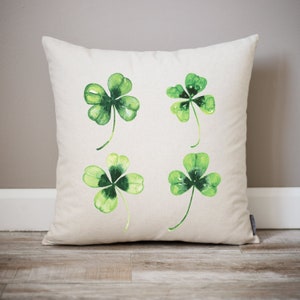 Pillow Shamrocks | Irish Shamrocks | Shamrock Home Decor | Decorative Pillows | Rustic Holiday Decor | Irish Pillow | Saint Patricks Decor