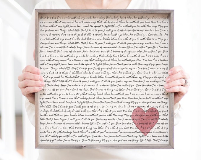 Song Lyric Art Gifts