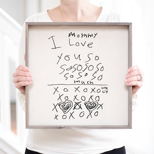 Framed Actual Handwriting Memorial Mothers Gift | Handwriting Memorial Gift For Mom | Personalized Memorial Gift | Mother’s Day Gift for Mom