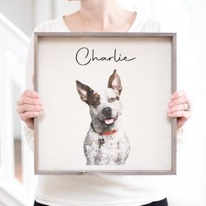 Personalized Pet Portrait Watercolor | Custom Dog Portrait | Custom Pet Portrait | Pet Gift Dog Painting Pet Memorial Gift | Pet Painting