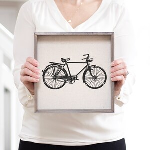 Vintage Bicycle Sign | Personalized Sign | Home Decor | Bike Sign | Bicycle Sign |  Vintage Decor | Wall Art | Rustic Bicycle | Home Decor