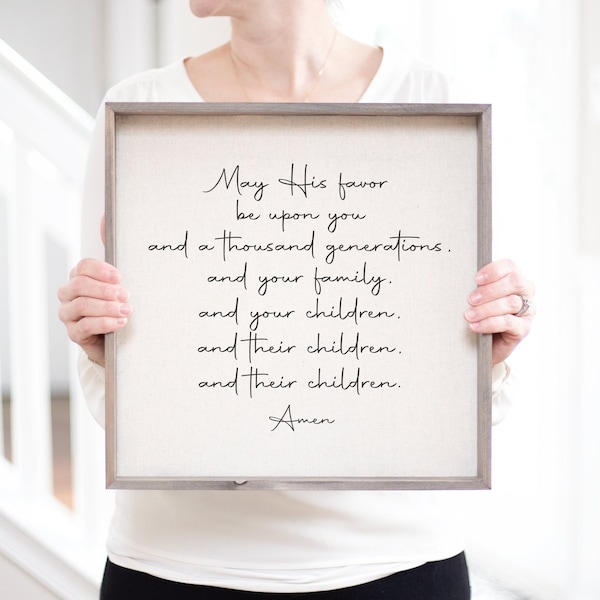 Blessing Quote Wood Sign Family Gift, Wedding Gift, Housewarming Gift Idea