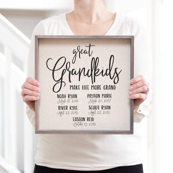 Great Grandkids Names | Grandparent Gift | Grandma Gift | Personalized Grandchildren Names | Gift For Grandparents | Names Of Grandchildren