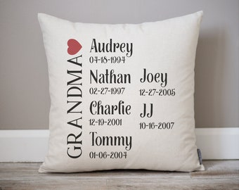 Grandkids Names | Grandparent Gift | Grandmother Gift | Personalized Grandchildren Names | Gift For Grandma | Names Of Grandchildren