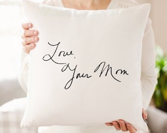 Cuscino in lino con scritta a mano: regalo commemorativo personalizzato