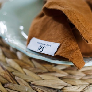Natural Linen Fall Kitchen Napkin Set of 2 | Handmade Soft Linen Napkin Set | Wedding Fall Napkins Rustic Decor | Table Decor | Table Linens