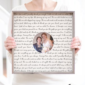 Mother of the Bride Gift Meaningful Gift for Mom | Personalized Picture of Mom and Bride Gift for Mother from Daughter Mothers Day Idea Gift