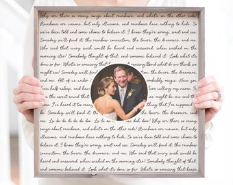 Father’s Day Gift Father of the Bride Gift Framed Song Lyrics Art Wedding Gifts for Parents from Daughter Gift from Bride Song Lyric Wedding