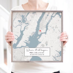 Housewarming Gift Closing Gift Custom New House Map | First Home Gift Idea | Our First Home Personalized Real Estate Gift | Home Sweet Home
