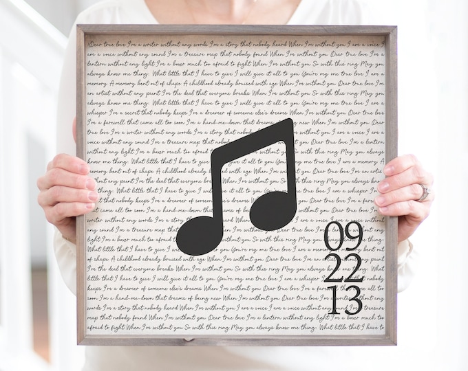 Song Lyric Art Gifts