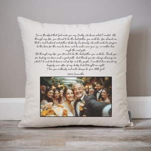 Regalo para el padre de la novia, regalo personalizado para papá, carta escrita a mano de la novia al papá, letra de la canción padre-hija, carta para papá