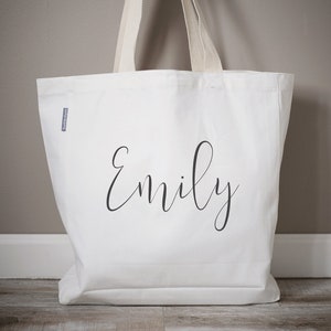 Set of 6 Bridesmaid Tote Bags | Personalized Name Tote Bag | Bridesmaid Gifts | Monogrammed Bags | Monogram Tote Bag | Custom Name Bag