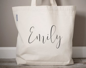 Set di 5 borse tote in cotone personalizzate / regalo per damigelle d'onore