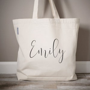 Set of 5 Bridesmaid Tote Bags | Personalized Name Tote Bag | Bridesmaid Gifts | Monogrammed Bags | Monogram Tote Bag | Custom Name Bag
