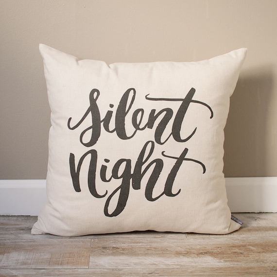 Silent Night Pillow Christmas Pillow Holiday Pillow Etsy