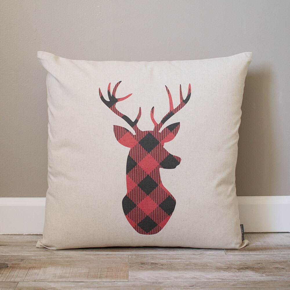 deer head throw pillows