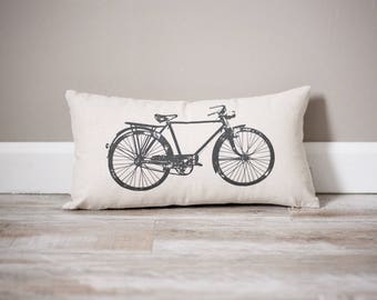 Bikes Bicycle Bike Cycling Vintage Race Biker Cartoon Exercise Print Throw Pillow Cover by Spoonflower 18 Linen Cotton Canvas Roostery Square Throw Pillow