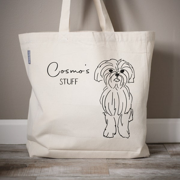 Personalized Dog Breed Tote Bag | Custom Doggie Bag | Dog Mom Tote Bag | Custom Pet Tote | Custom Dog Bag for Travel | Dog Lovers Gift