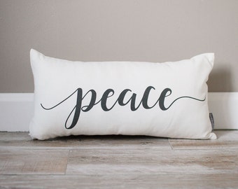 Peace Pillow | Christmas Pillow | Holiday Pillow | Holiday Gift | Christmas Gift | Rustic Decor | Holiday Decor | Christmas Decor