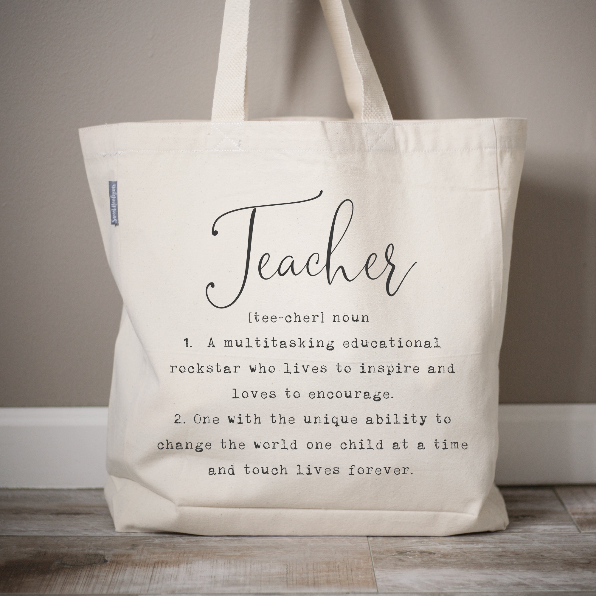 Teacher Definition Tote Gift Bag Back to School Teacher Gift Etsy