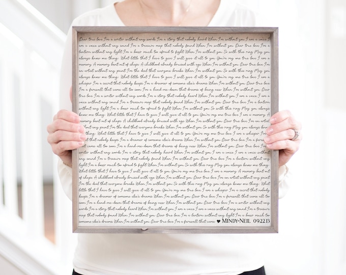 Song Lyric Art Gifts