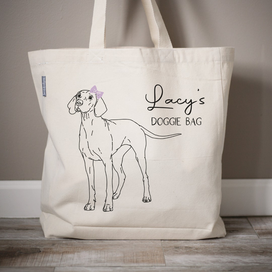Personalized Dog Breed Tote Bag Custom Doggie Bag Dog Mom Tote Bag