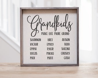 Grandkids Names | Grandparent Gift | Grandmother Gift | Personalized Grandchildren Names | Gift For Grandparents | Names Of Grandchildren