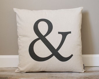 Ampersand Pillow | & Pillow | Personalized Gift | Monogrammed Gift | Rustic Home Decor | Home Decor | Decorative Pillows