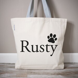 Bolsa de mano personalizada para mascotas / Bolsa para perros personalizada con estampado de pata / Bolsa de mano para mamá perruna / Bolsa de mano personalizada para mascotas / Bolsa de viaje personalizada para perros / Regalo para amantes de los perros