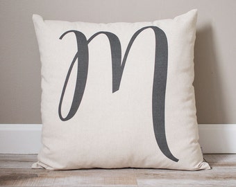 Monogram Script Pillow | Personalized Pillow | Personalized Gift | Monogrammed Gift | Rustic Home Decor | Home Decor | Wedding Gift