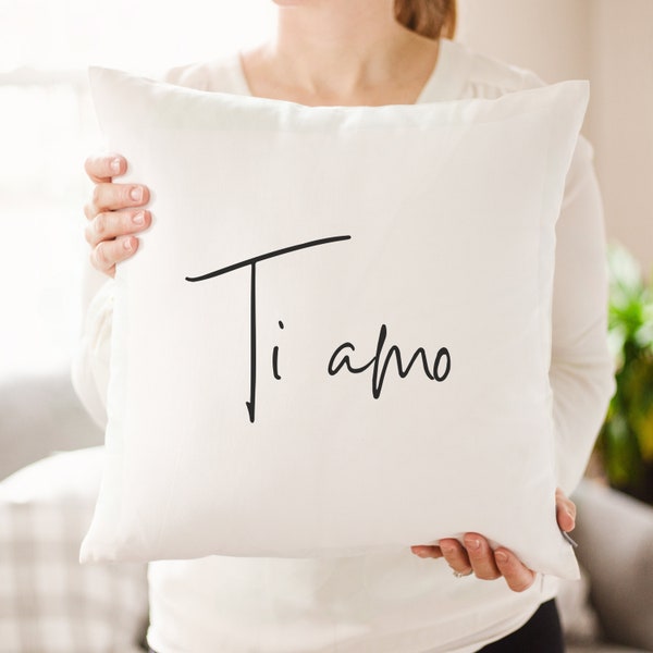 Ti amo | I Love You in Italian Pillow | Valentine's Day Gift | Romantic Gift | Gifts For Her | Gifts For Him | Valentines Day Pillow Decor