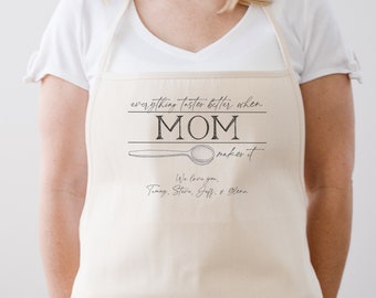 Mother's Day Gift Personalized Kitchen Apron | Personalized Gift for Mom or Grandma | Custom Apron For Mom | Gift for Grandparent's Day