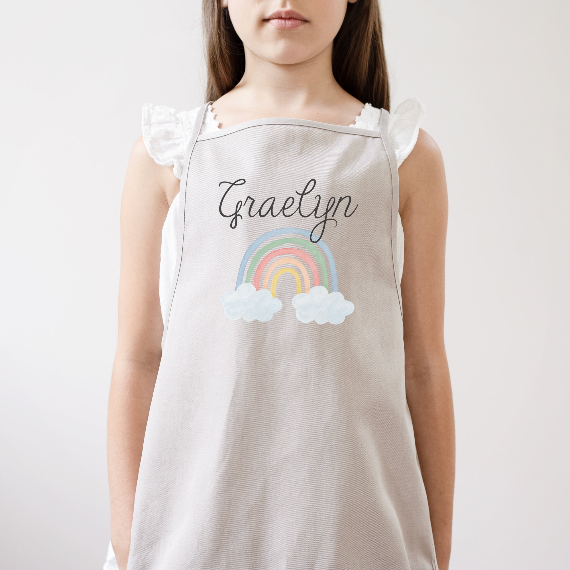 Rainbow Kids Apron | Youth Kids Apron | Child Apron | Full Kids Apron…