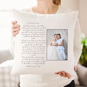 Regalo para la madre de la novia, regalo personalizado para hija, carta escrita a mano de mamá a hija, recuerdo de boda con letras de madre e hija
