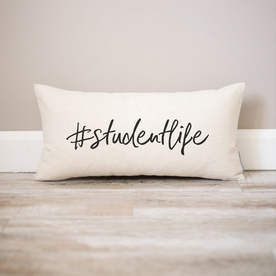 Student Life Dorm Decor Pillow Custom Hashtag Graduation - Etsy