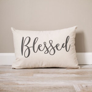 Blessed Pillow | Custom Pillow | Throw Pillow | Rustic Decor | Home Decor | Handmade Pillow | Personalized Pillow | Housewarming Gift