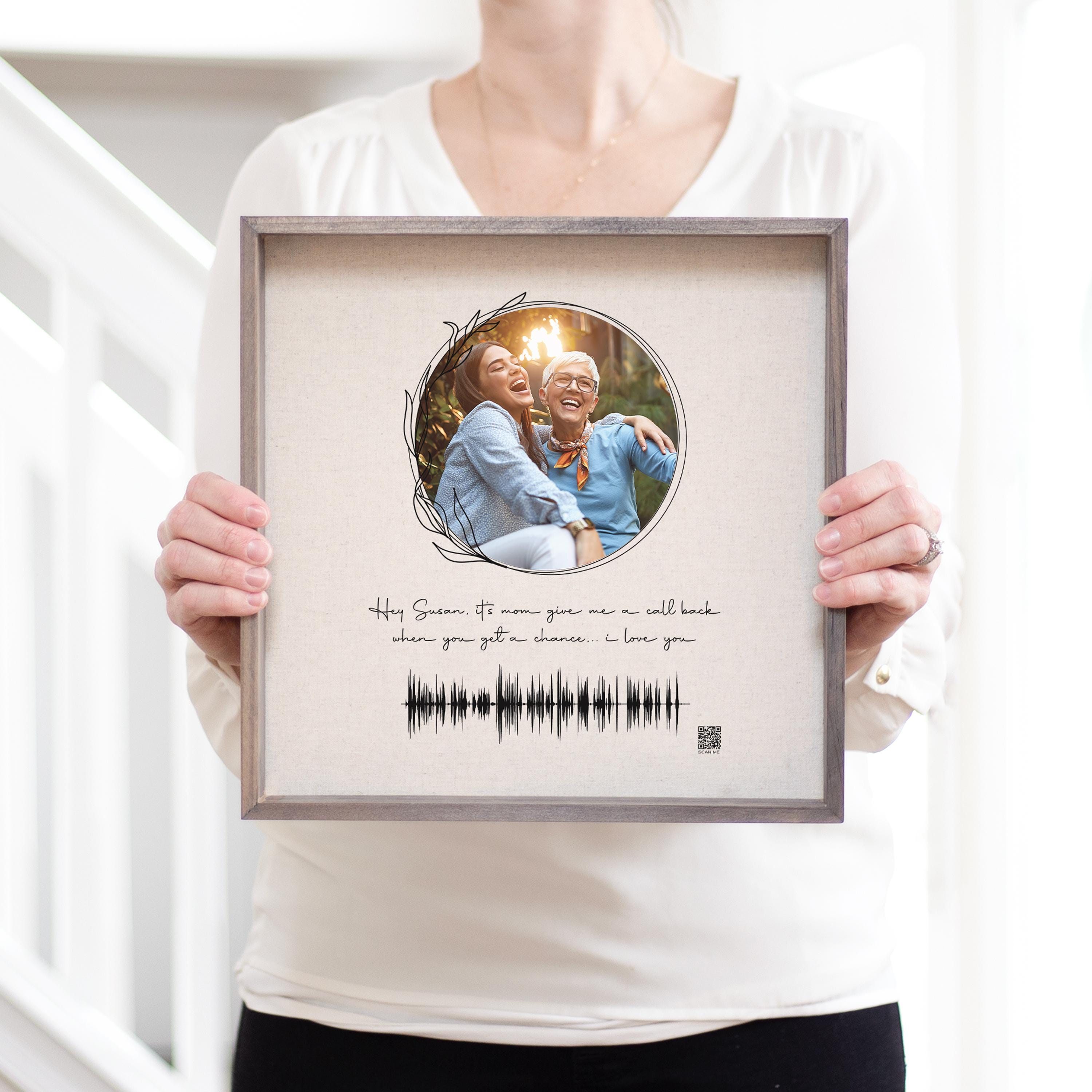 Soundwave Art QR Code Wooden Sign: Memorial Voicemail Gift - Etsy