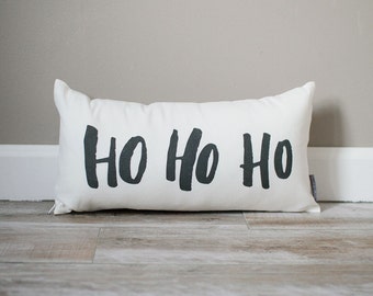 Ho Ho Ho Pillow | Christmas Pillow | Holiday Pillow | Christmas Gift | Rustic Decor | Holiday Decor | Christmas Decor